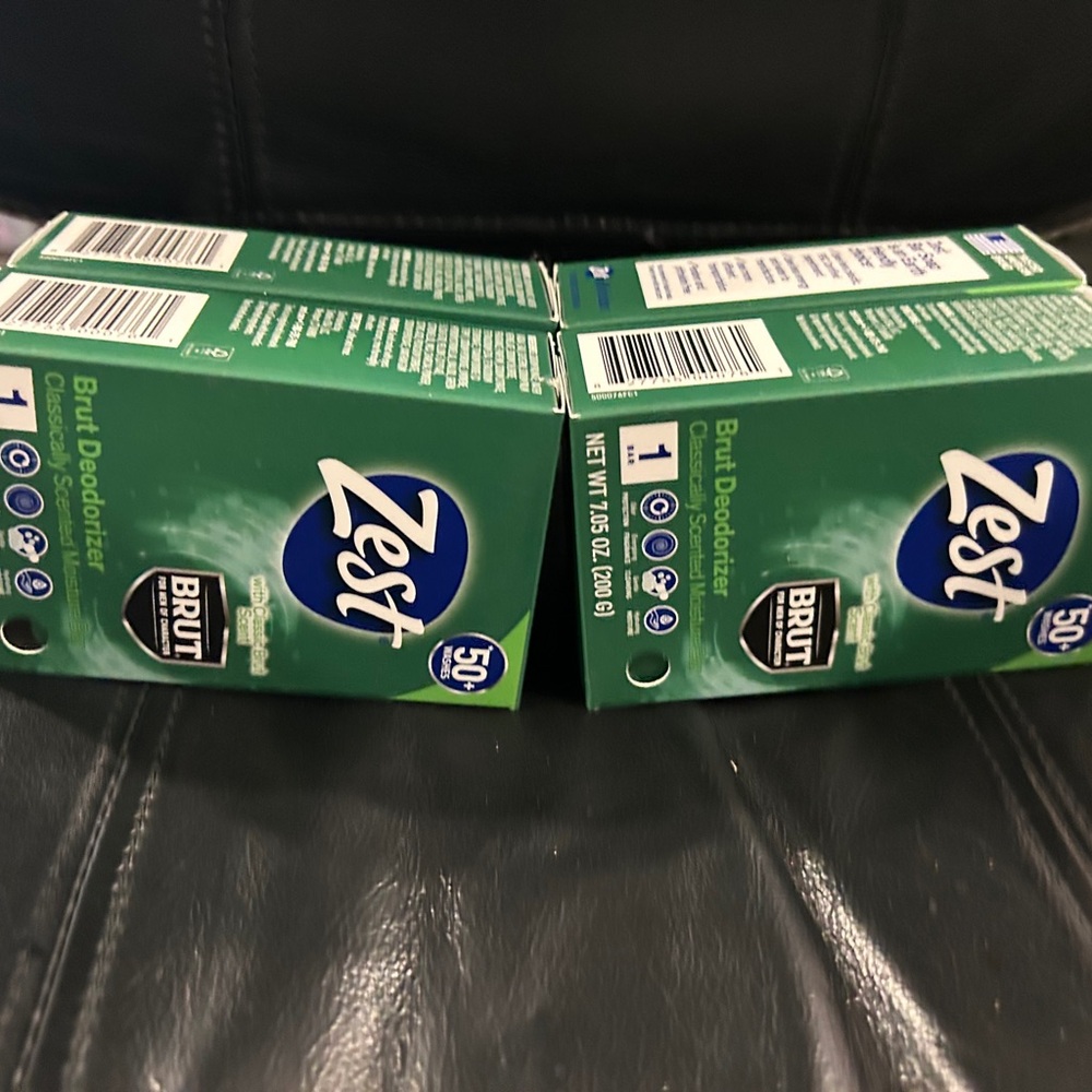 Zest Brut Deodorizer Lot of 4 Soap
